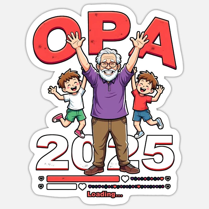 Opa 2019/2015loading Sticker Größe S (10 x 10 cm)