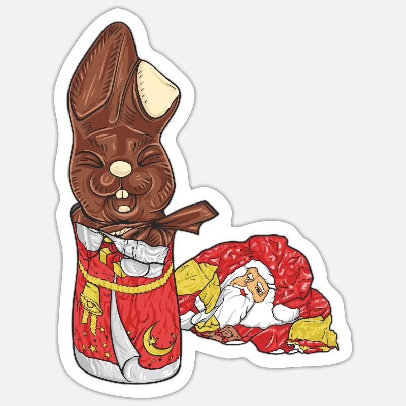 Christmas // Easter // Illustration - Sticker size S (10 x 10 cm) - white matte