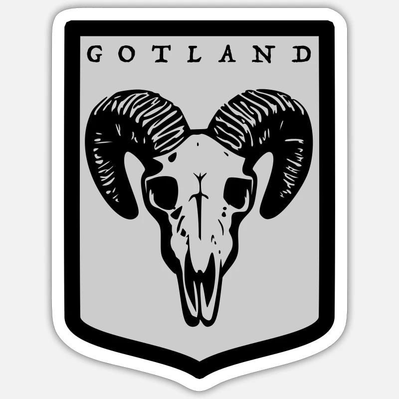Gotland - Sticker size S (10 x 10 cm) - white matte