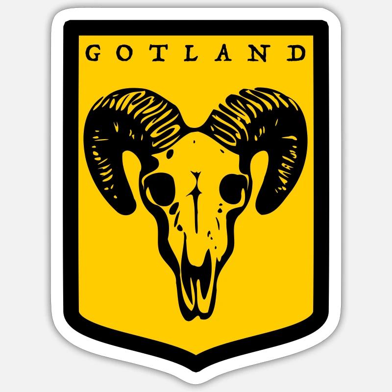 Gotland - Sticker taille S (10 x 10 cm) - blanc mat