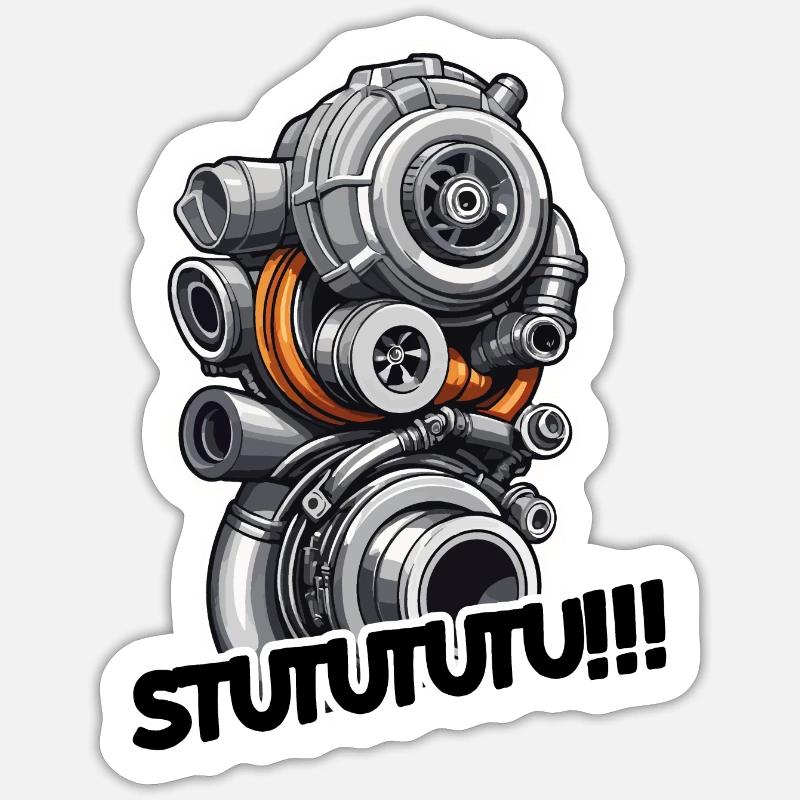 STUTUTUTU - Sticker Größe S (10 x 10 cm) - Mattweiß