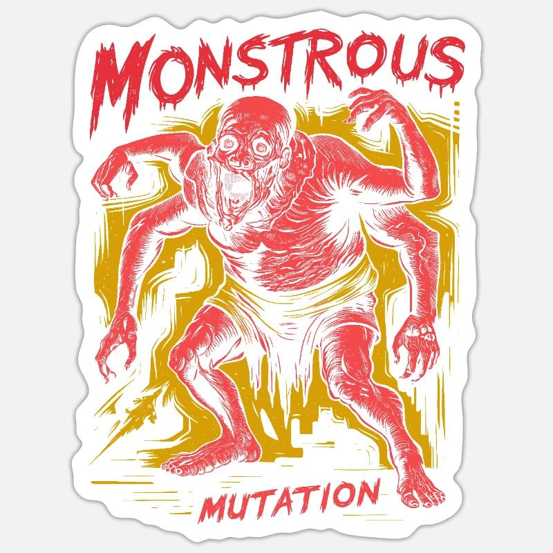 Monströs - Sticker Größe S (10 x 10 cm) - Mattweiß