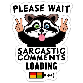 Lustige Waschbär - Sticker Größe S (10 x 10 cm) - Mattweiß - Vorne