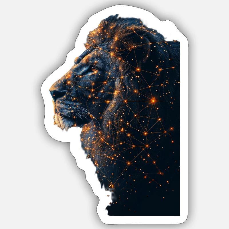 Lion - Sticker size S (10 x 10 cm) - white matte