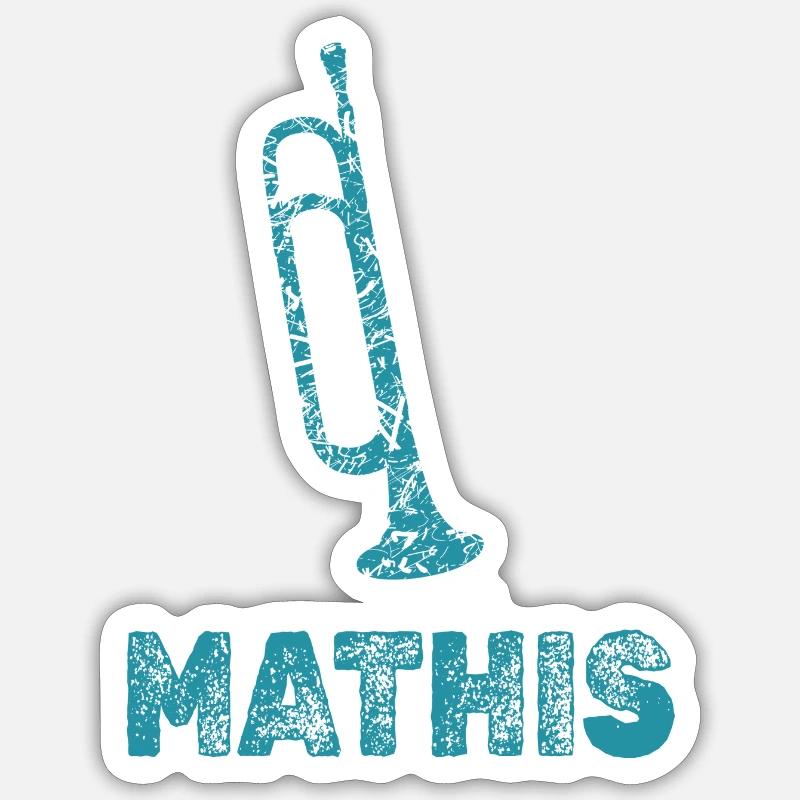 Cadeau pour Mathis - Sticker taille S (10 x 10 cm) - blanc mat