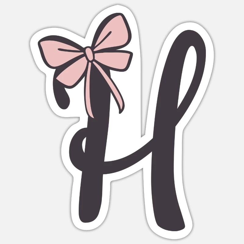 Lettre initiale H Ruban Sticker taille S (10 x 10 cm)