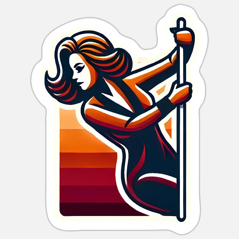 Funny Stripper Silhouette Design - Sticker size S (10 x 10 cm) - white matte