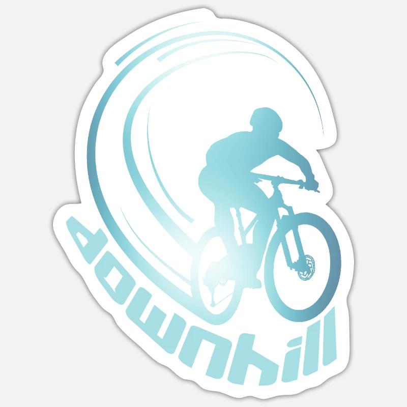 VTT de descente VTT - Sticker taille S (10 x 10 cm) - blanc mat