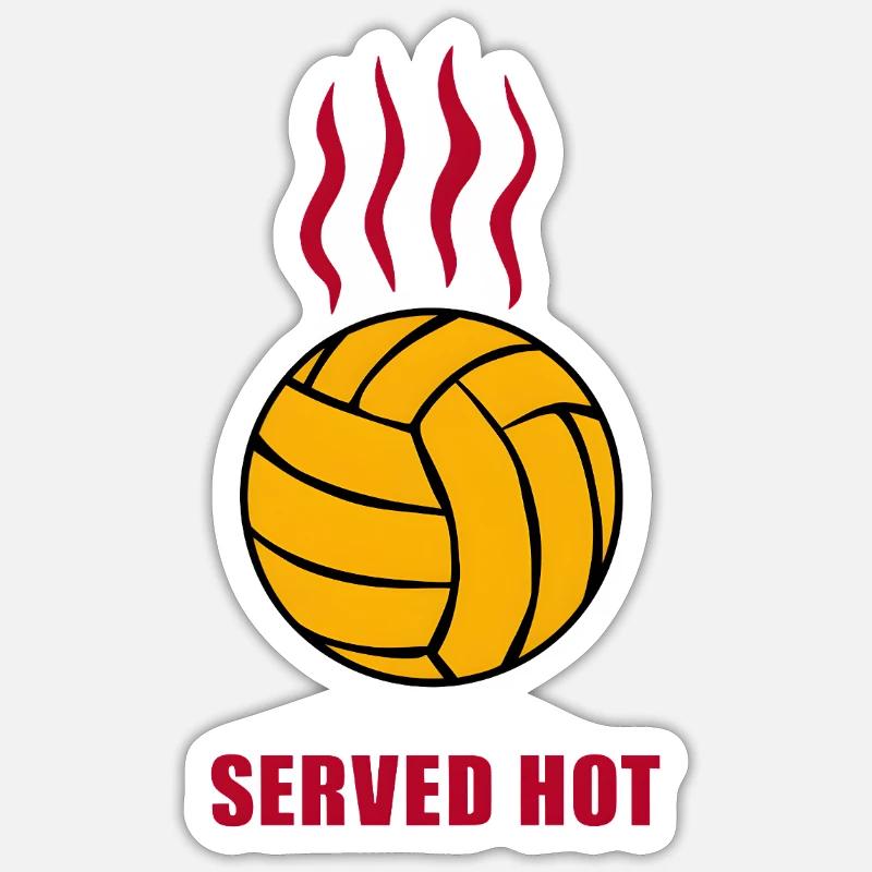 Servi chaud Sticker taille S (10 x 10 cm)