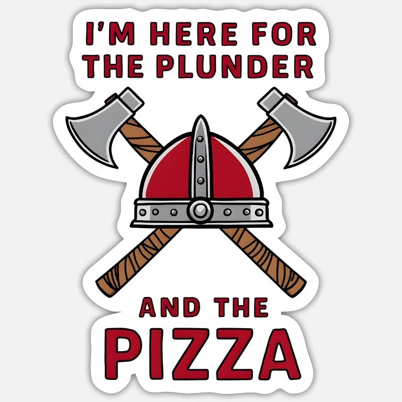 Viking Plunder - Sticker Größe S (10 x 10 cm) - Mattweiß