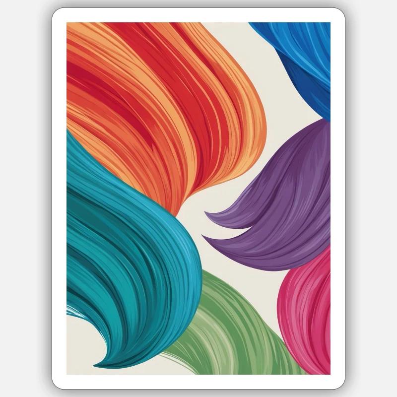 Federleichte Farben Sticker Größe S (10 x 10 cm)