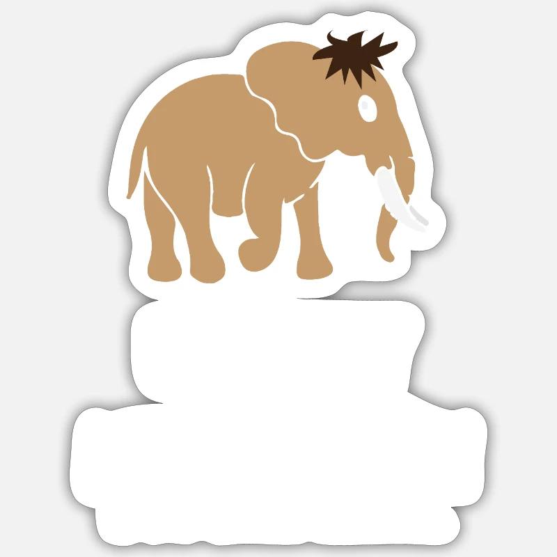 Mammoth - Sticker size S (10 x 10 cm) - white matte