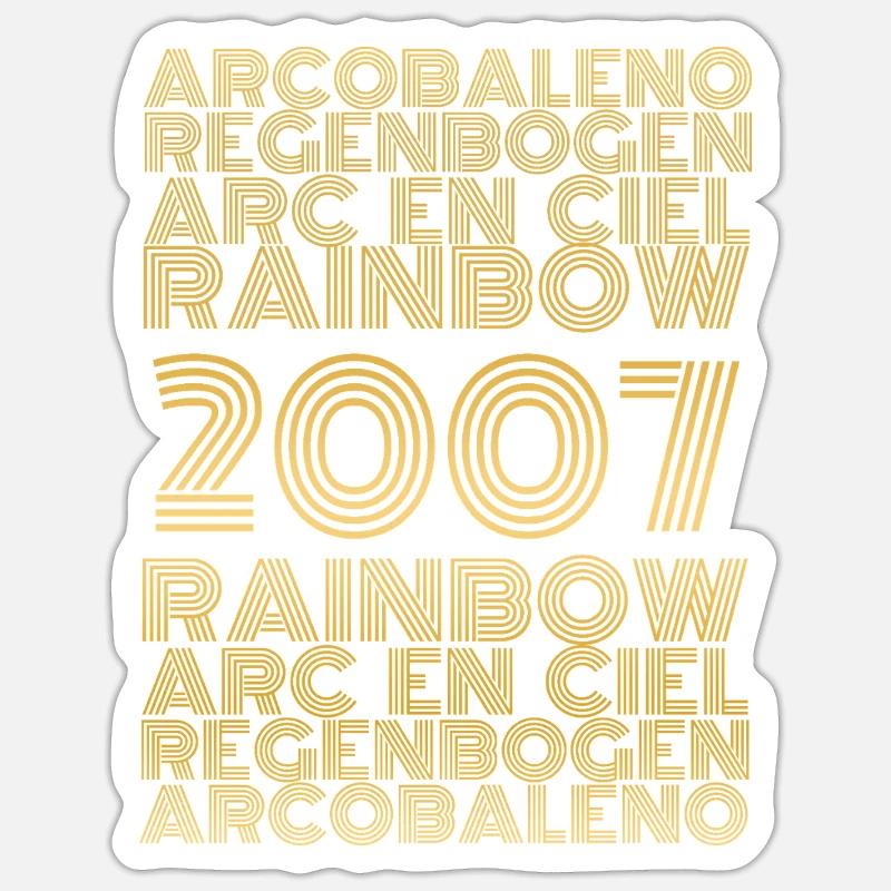 Rainbow 2007 Sticker size S (10 x 10 cm)
