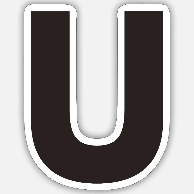 U - Sticker taille S (10 x 10 cm) - blanc mat