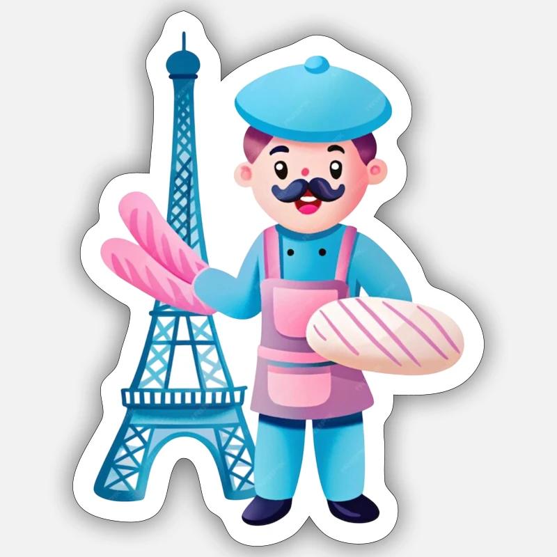 Le francais - Sticker taille S (10 x 10 cm) - blanc mat