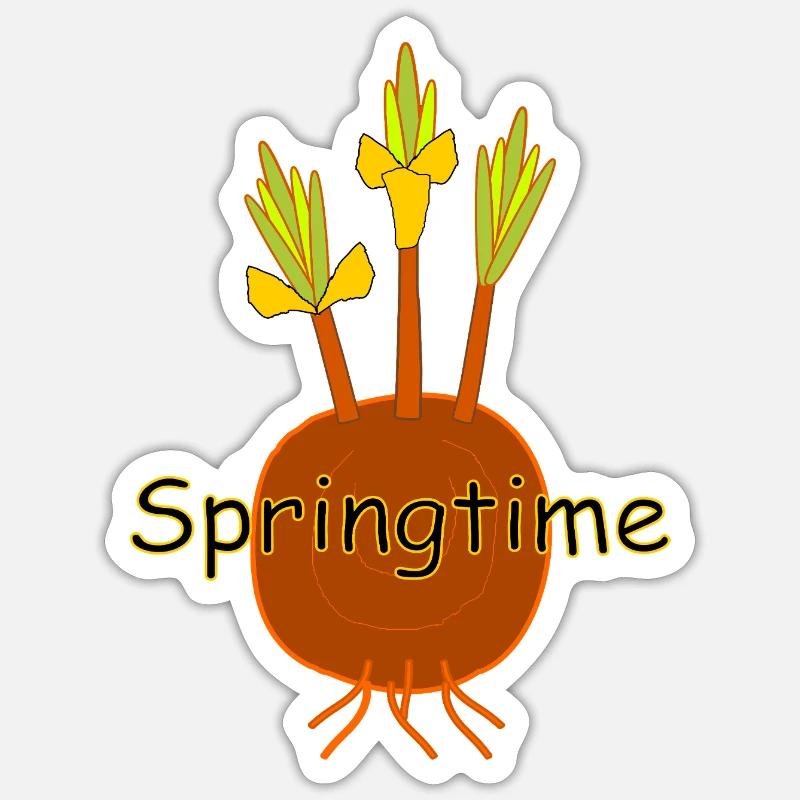 Spring time - Sticker Größe S (10 x 10 cm) - Mattweiß