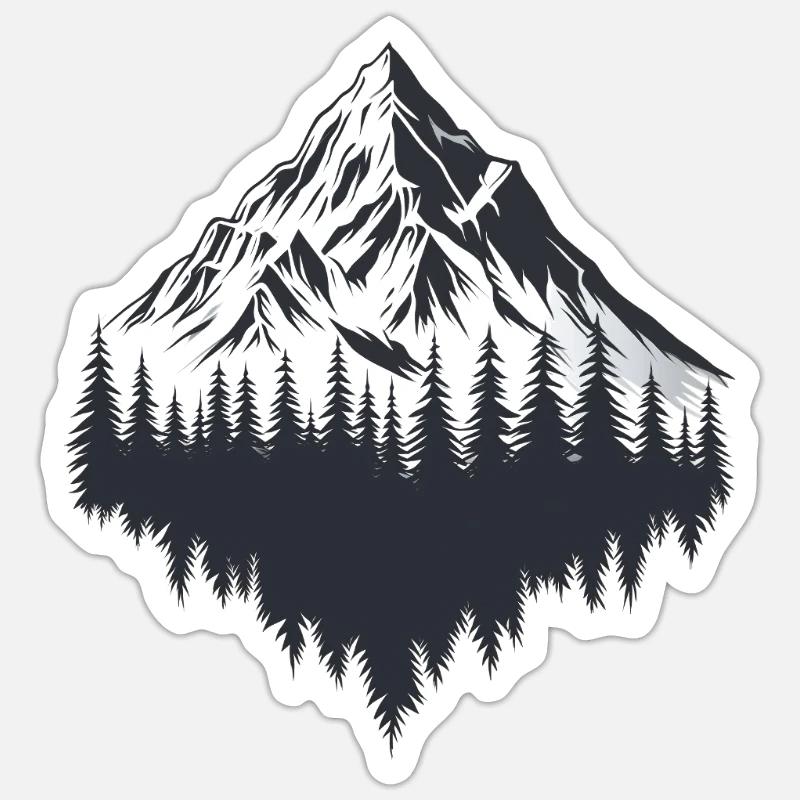 Piktogramm eines Berges Sticker Größe S (10 x 10 cm)