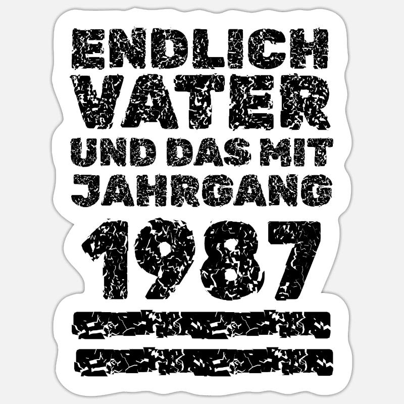1987 - Sticker Größe S (10 x 10 cm) - Mattweiß