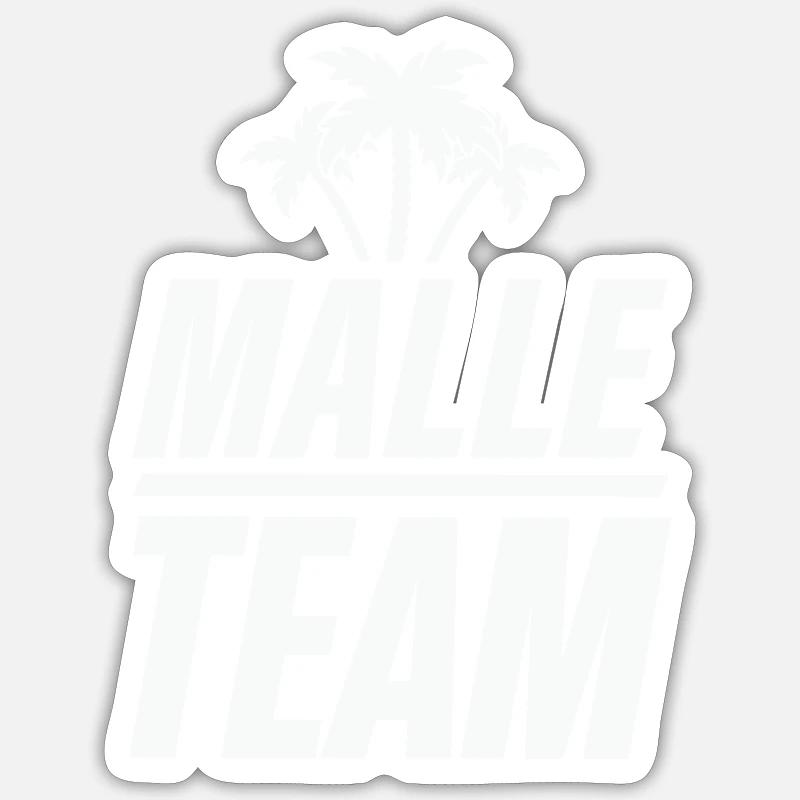 L’équipe Malle - Sticker taille S (10 x 10 cm) - blanc mat