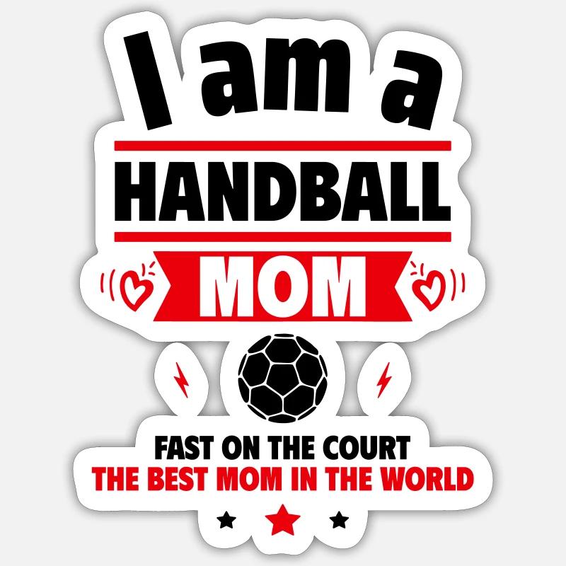 Handball-Mama,beste Mama,Muttertagsgeschenk Sticker Größe S (10 x 10 cm)