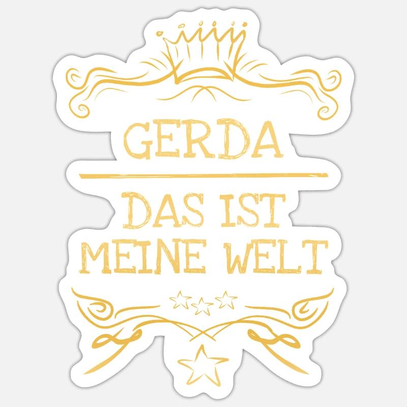 Gerda - Sticker taille S (10 x 10 cm) - blanc mat