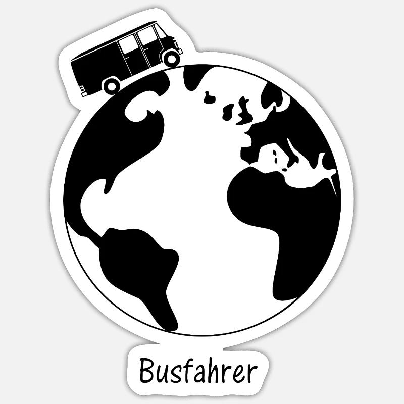 Busfahrer MB508 Sticker Größe S (10 x 10 cm)