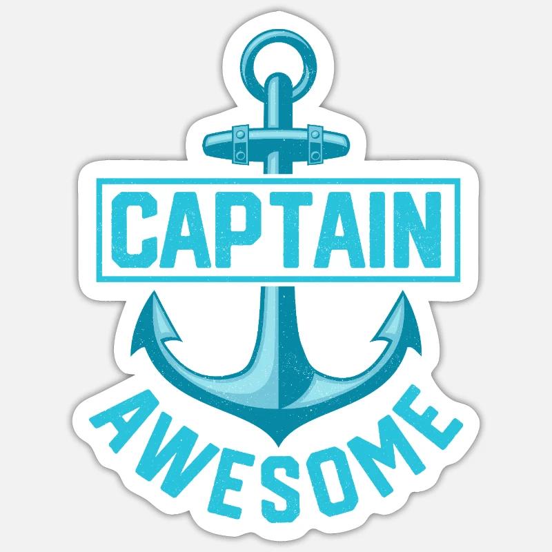Captain - Sticker size S (10 x 10 cm) - white matte