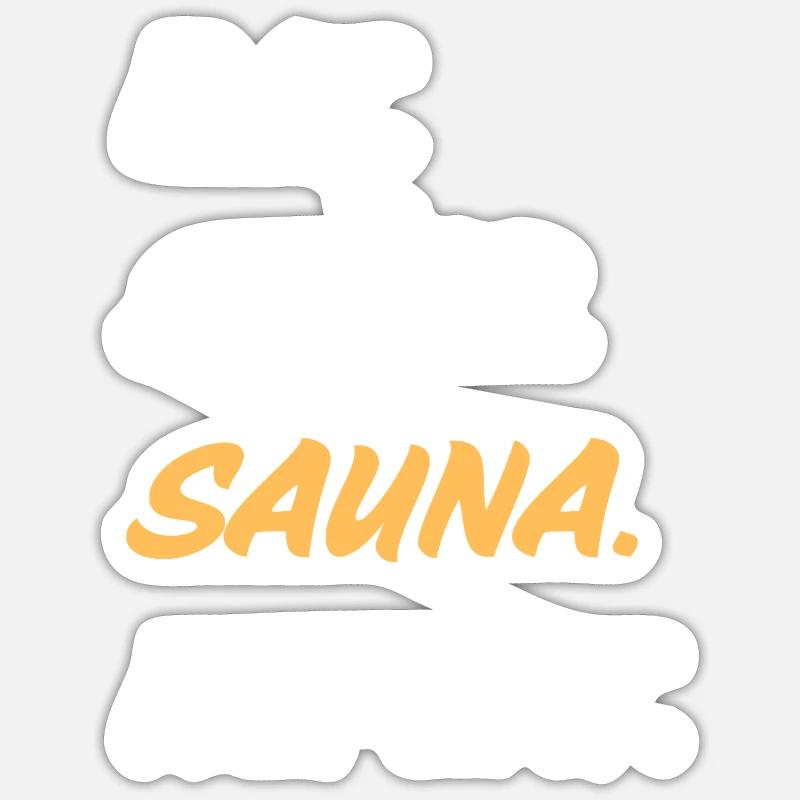 Manger dormir sauna répéter Sticker taille S (10 x 10 cm)