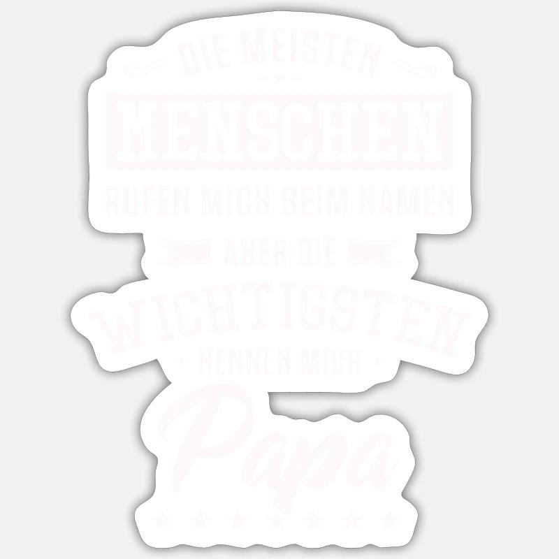 Papa Dicton - Sticker taille S (10 x 10 cm) - blanc mat