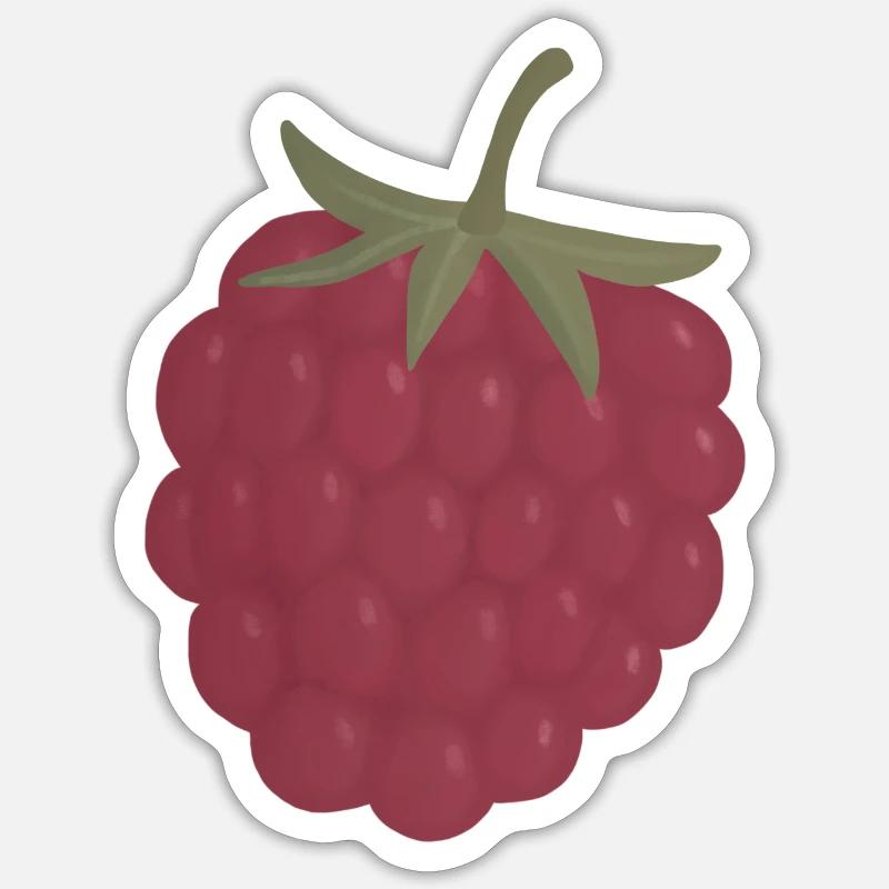 red pink raspberry Sticker size S (10 x 10 cm)