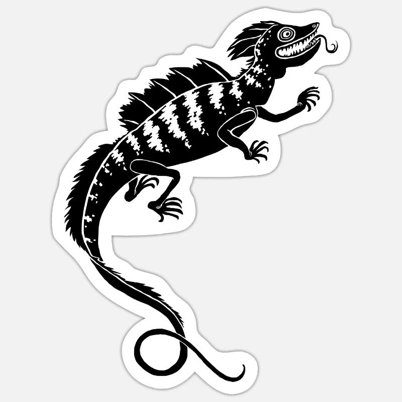 Lizard - Sticker size S (10 x 10 cm) - white matte
