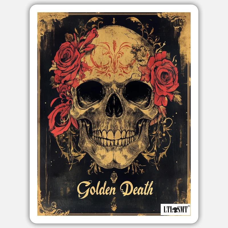 Mort dorée Sticker taille S (10 x 10 cm)