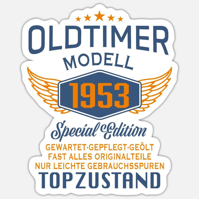 Oldtimer Modell 1953 Sticker Größe S (10 x 10 cm)