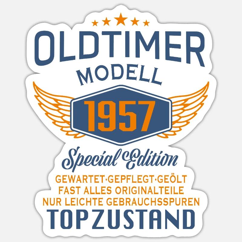 Oldtimer Modell 1957 Sticker Größe S (10 x 10 cm)