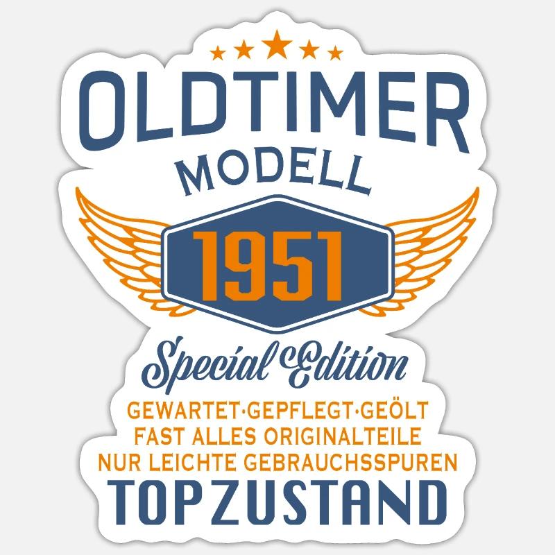 Oldtimer Modell 1951 Sticker Größe S (10 x 10 cm)