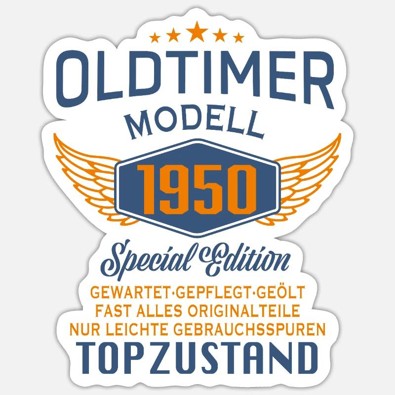 Oldtimer Modell 1950 Sticker Größe S (10 x 10 cm)