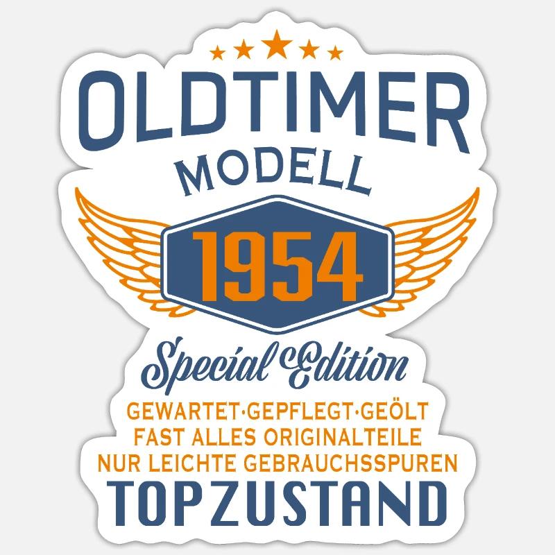 Oldtimer Modell 1954 Sticker Größe S (10 x 10 cm)