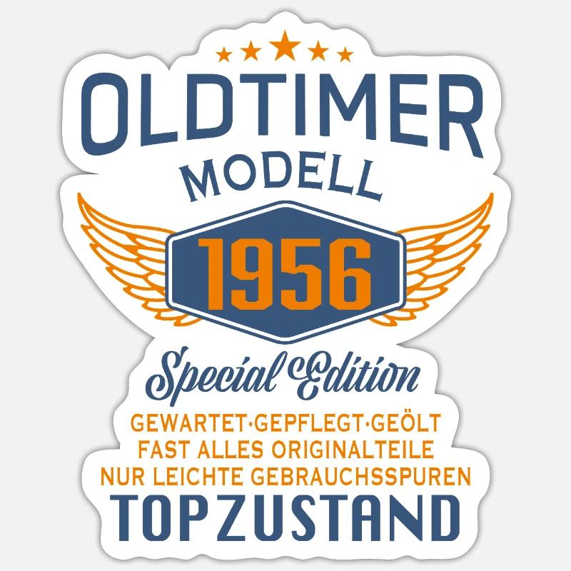 Oldtimer Modell 1956 Sticker Größe S (10 x 10 cm)