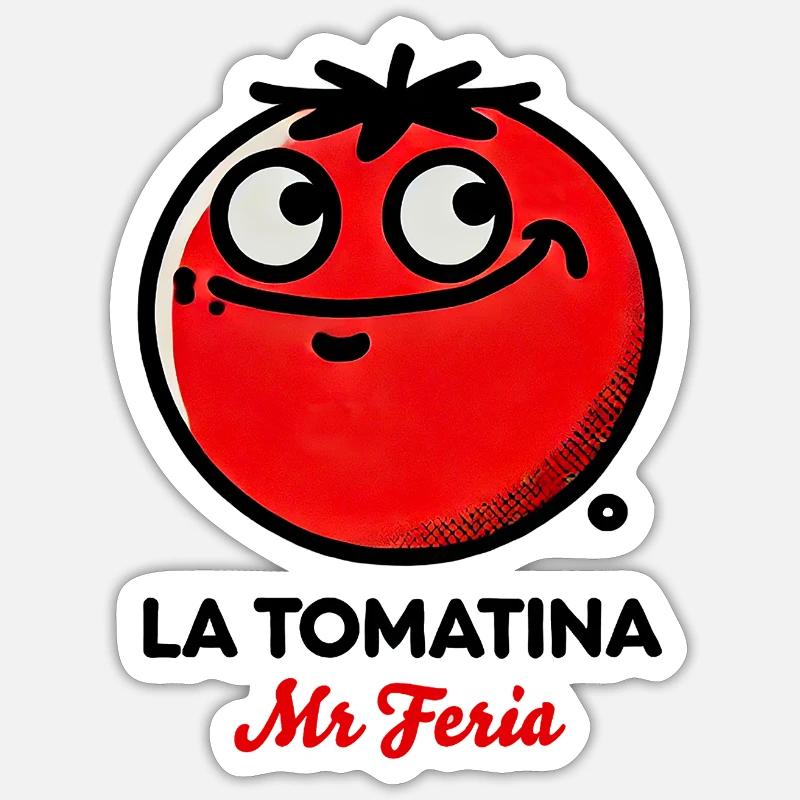 Tomatina - Sticker size S (10 x 10 cm) - white matte