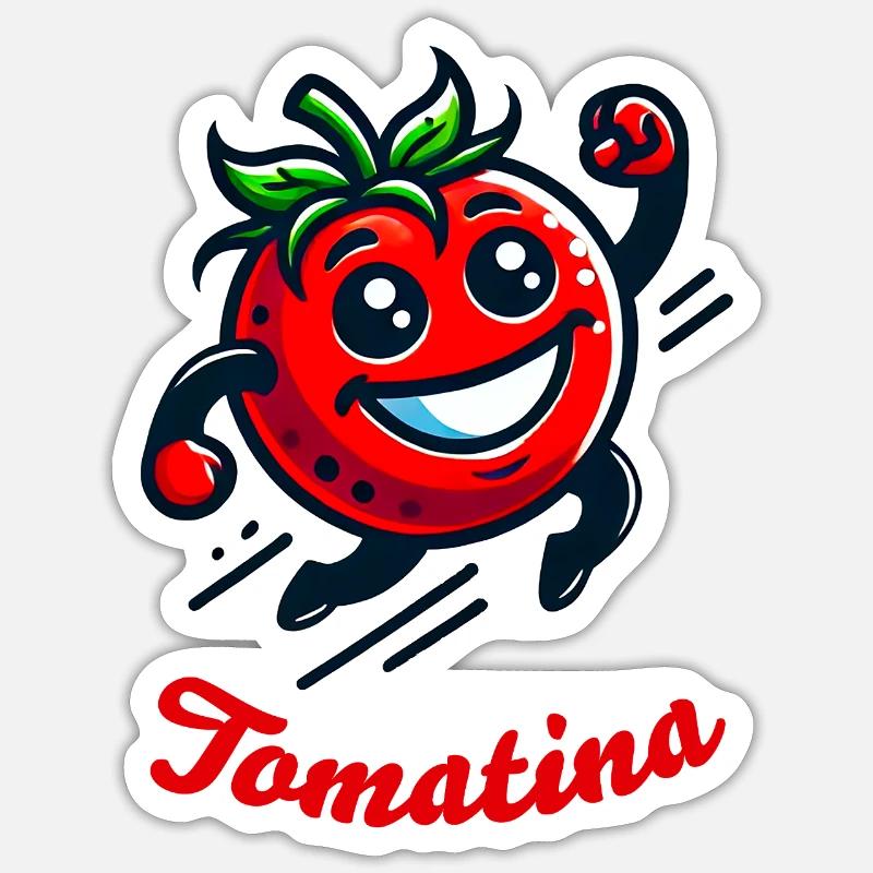 Rote Tomate Sticker Größe S (10 x 10 cm)
