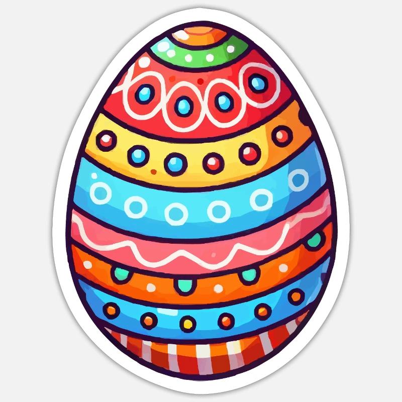 Easter egg - Sticker size S (10 x 10 cm) - white matte
