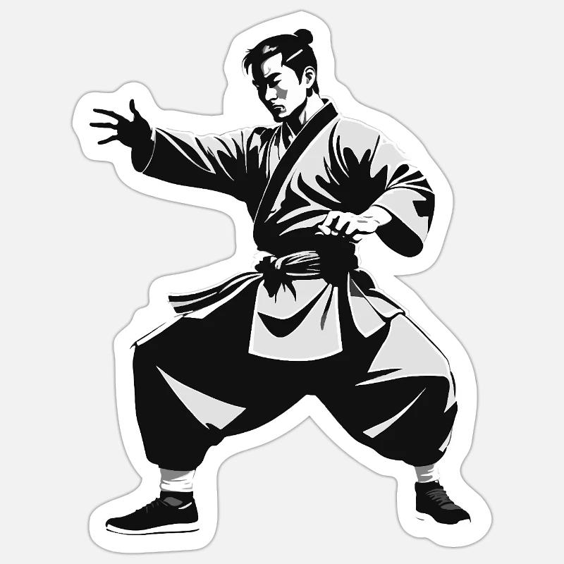 Shaolin Monk - Martial Arts Sticker Sticker size S (10 x 10 cm)