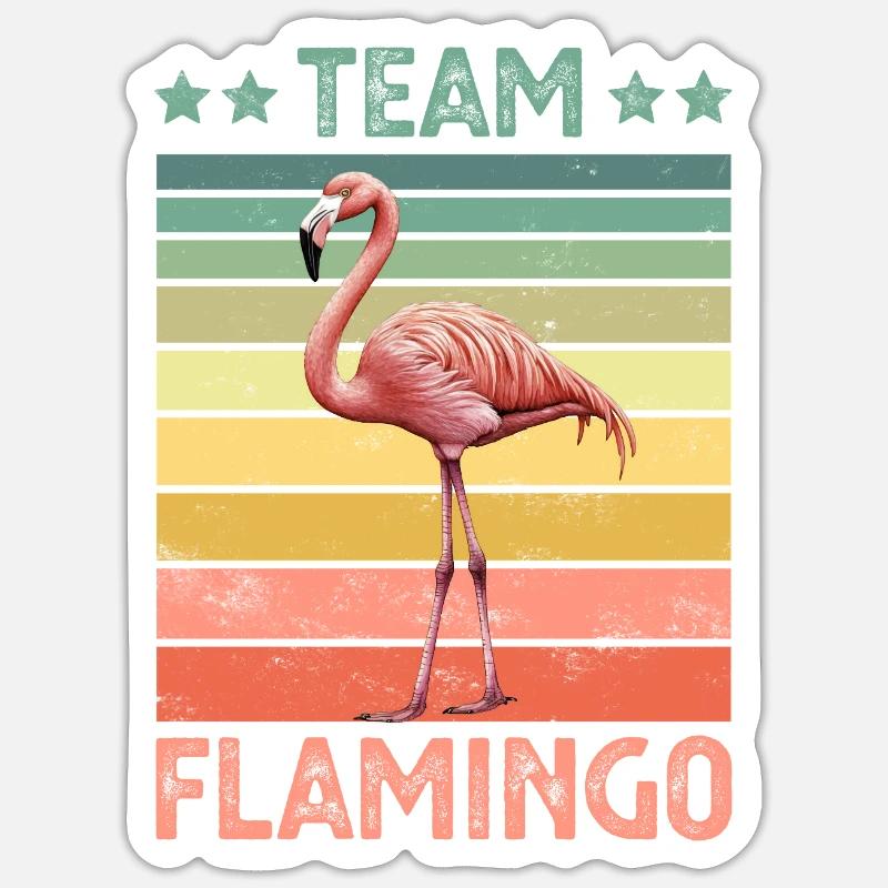 Flamingo - Sticker size S (10 x 10 cm) - white matte