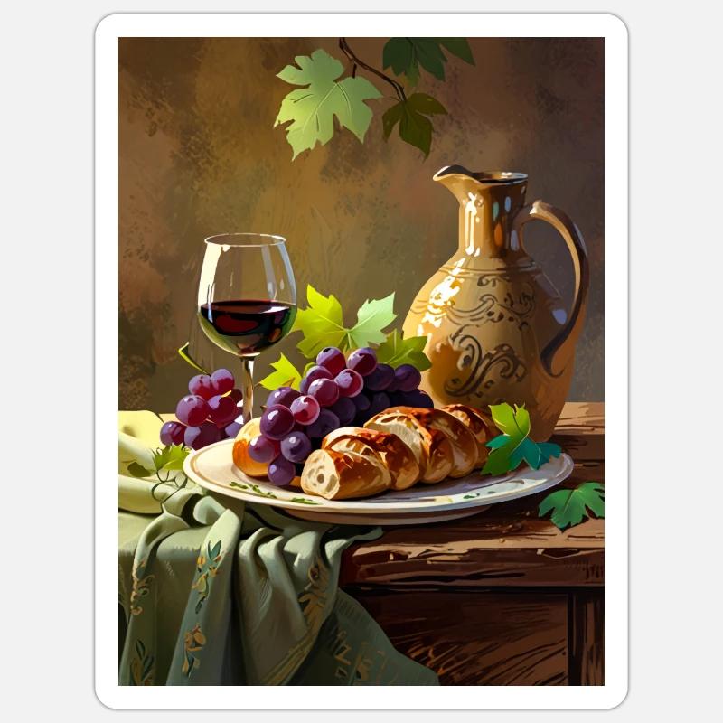Rustic Elegance - Sticker size S (10 x 10 cm) - white matte