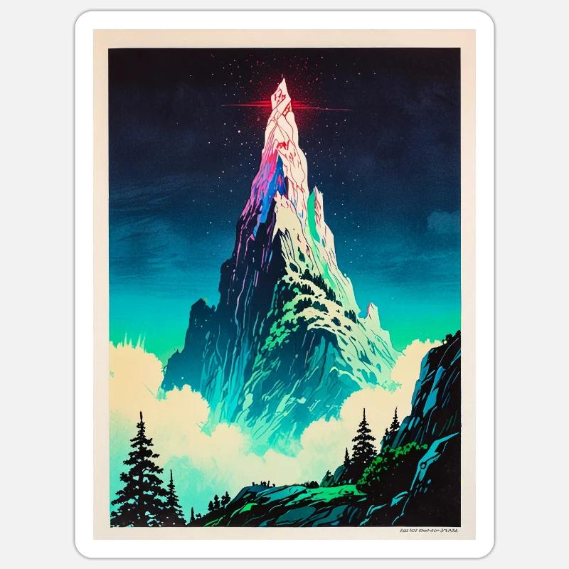 A Beacon Above the Clouds - Sticker size S (10 x 10 cm) - white matte