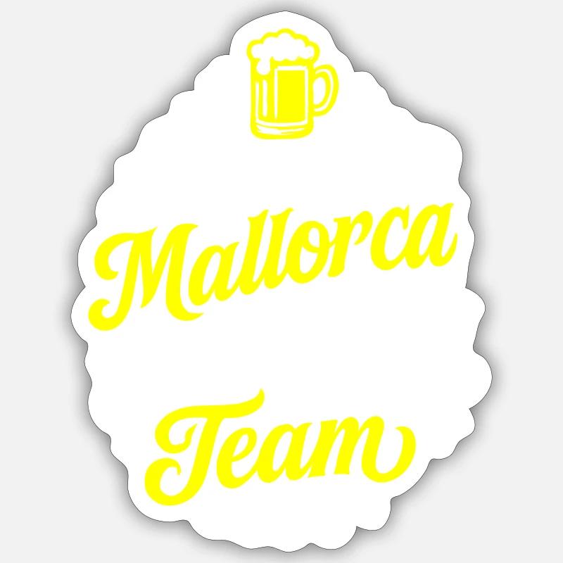 Mallorca Drinking Team - Sticker taille S (10 x 10 cm) - blanc mat