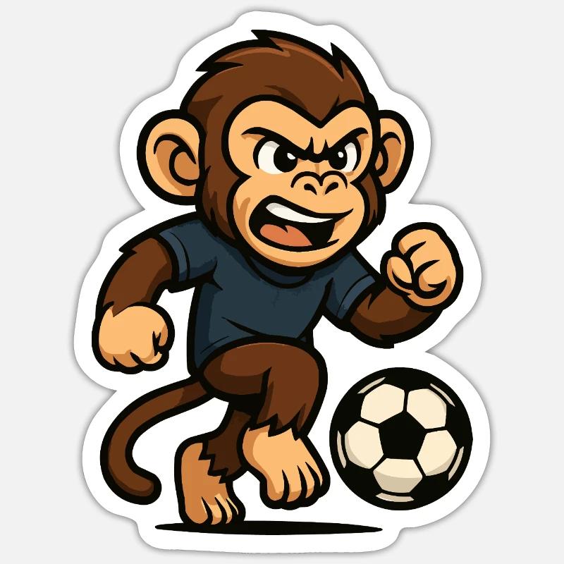 Monkey Comic - Sticker size S (10 x 10 cm) - white matte