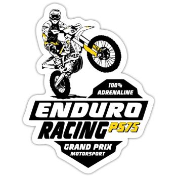 Enduro Offroad - Sticker size S (10 x 10 cm) - white matte - Front