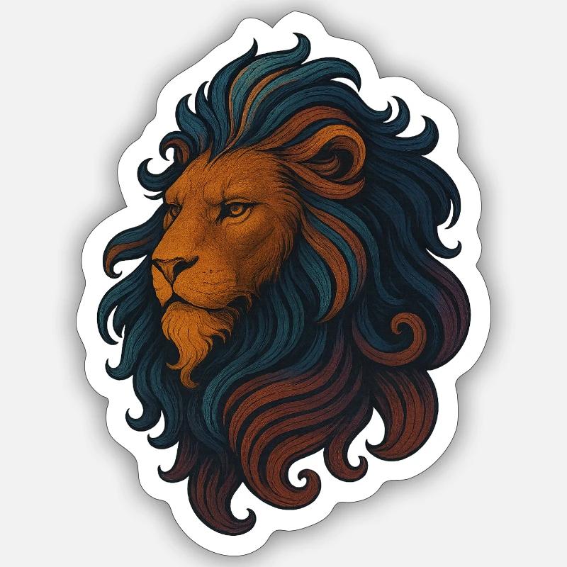 magic lion Sticker size S (10 x 10 cm)