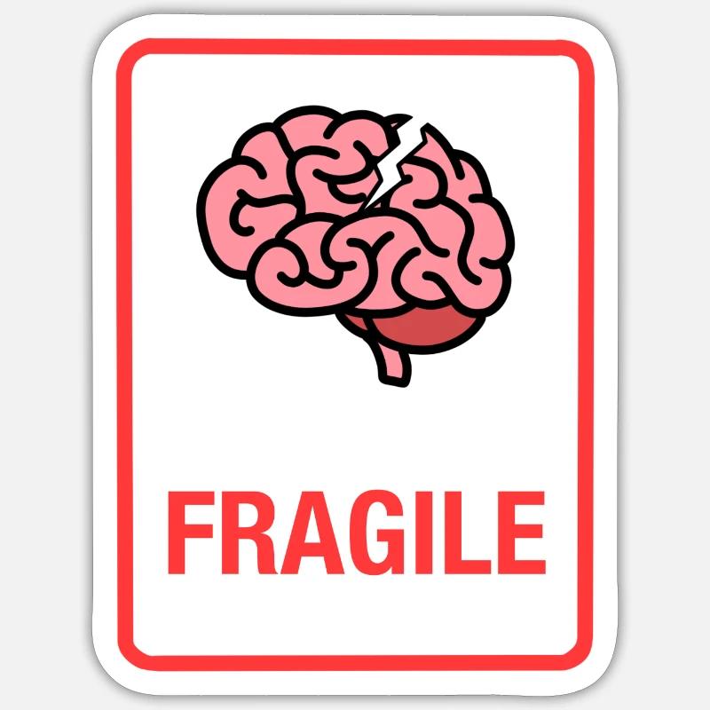 Fragile - Sticker taille S (10 x 10 cm) - blanc mat